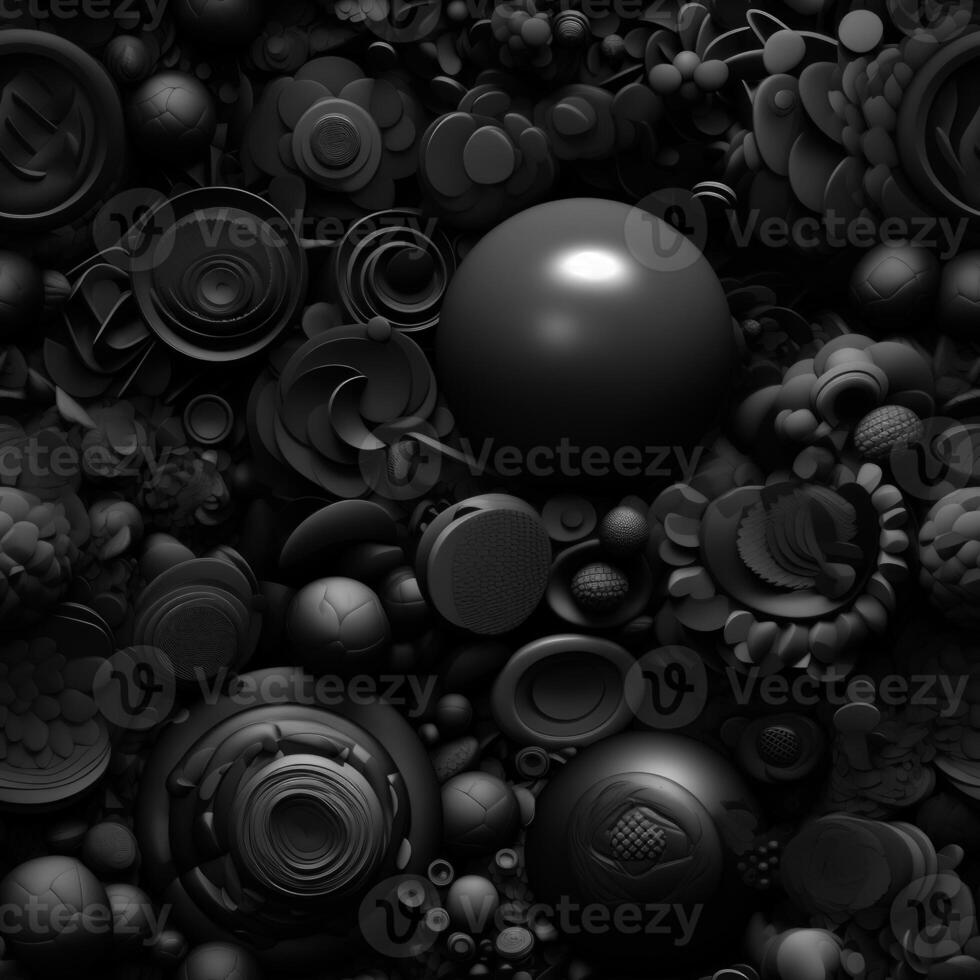 Dark black Geometric grid background created with technology photo