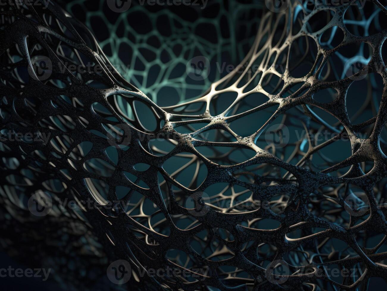 Dark black abstract background An abstract image featuring organic shapes and lines that intersect and overlap created with technology. photo