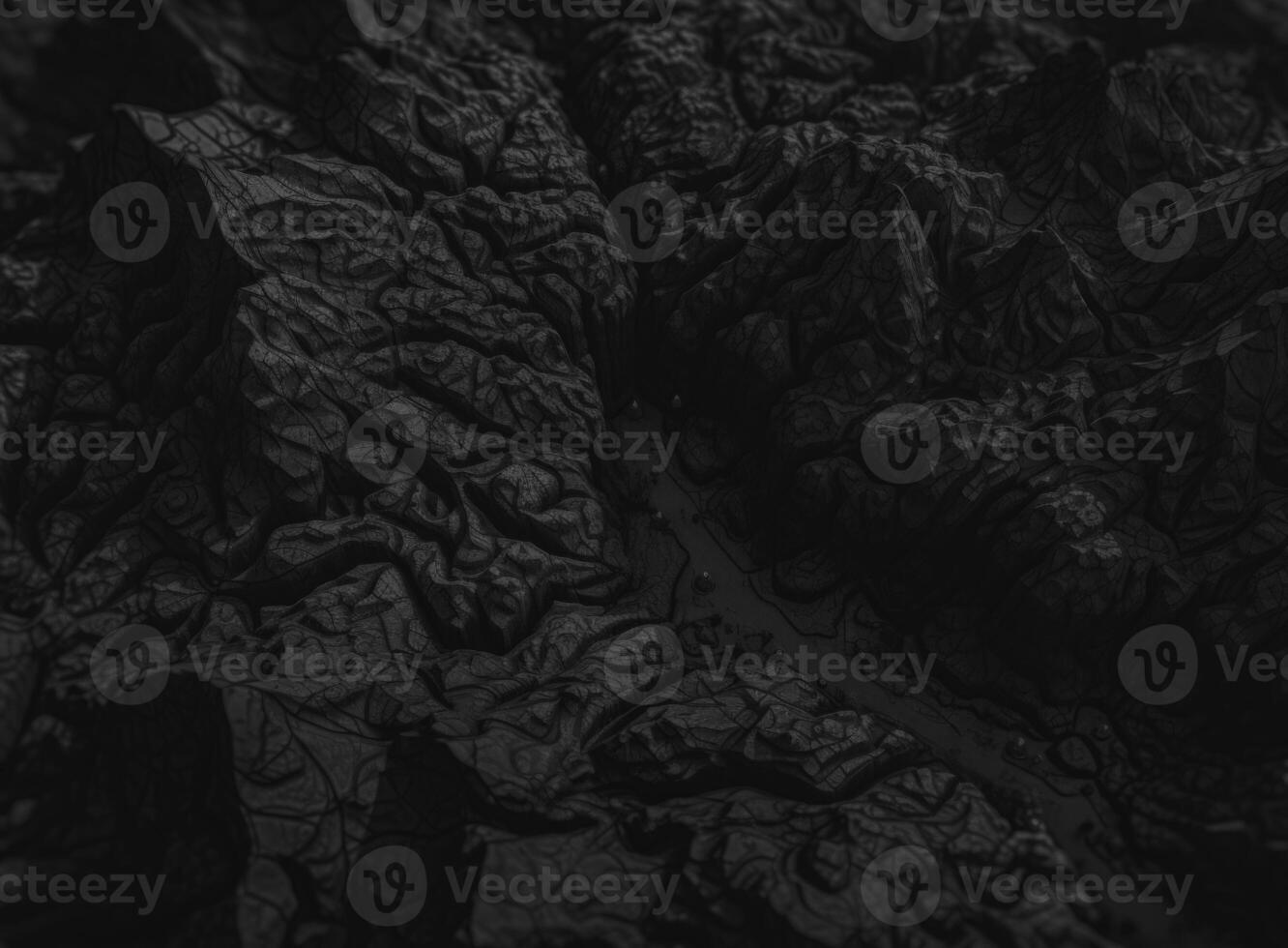 Black and white paper cut terrain background created with technology. photo