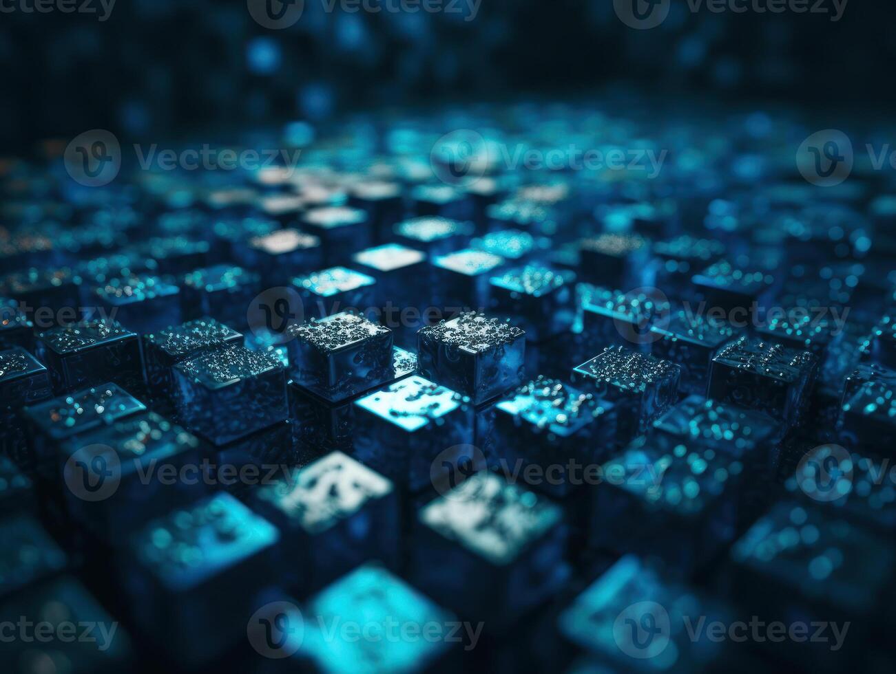 Futuristic cement cubes background Abstract geometric mosaic grid Square tiles pattern technology photo