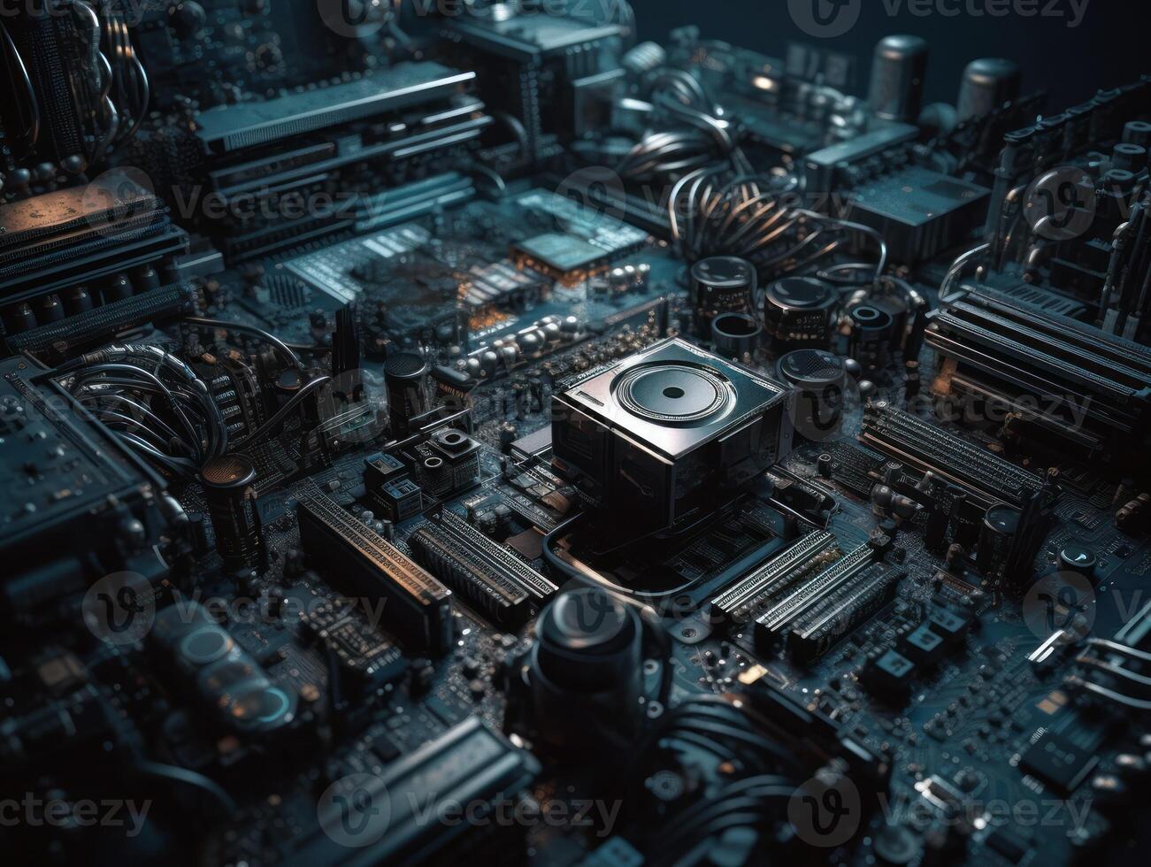 Technology circuit board pattern Motherboard industrial background Created with technology photo