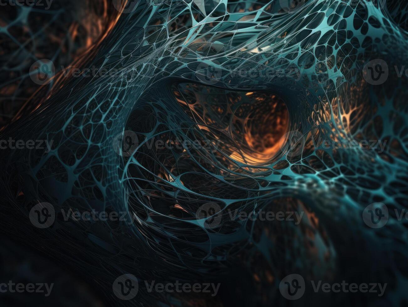 Fractal art background Abstract dynamic mesh structure Futurictic background Created with technology photo