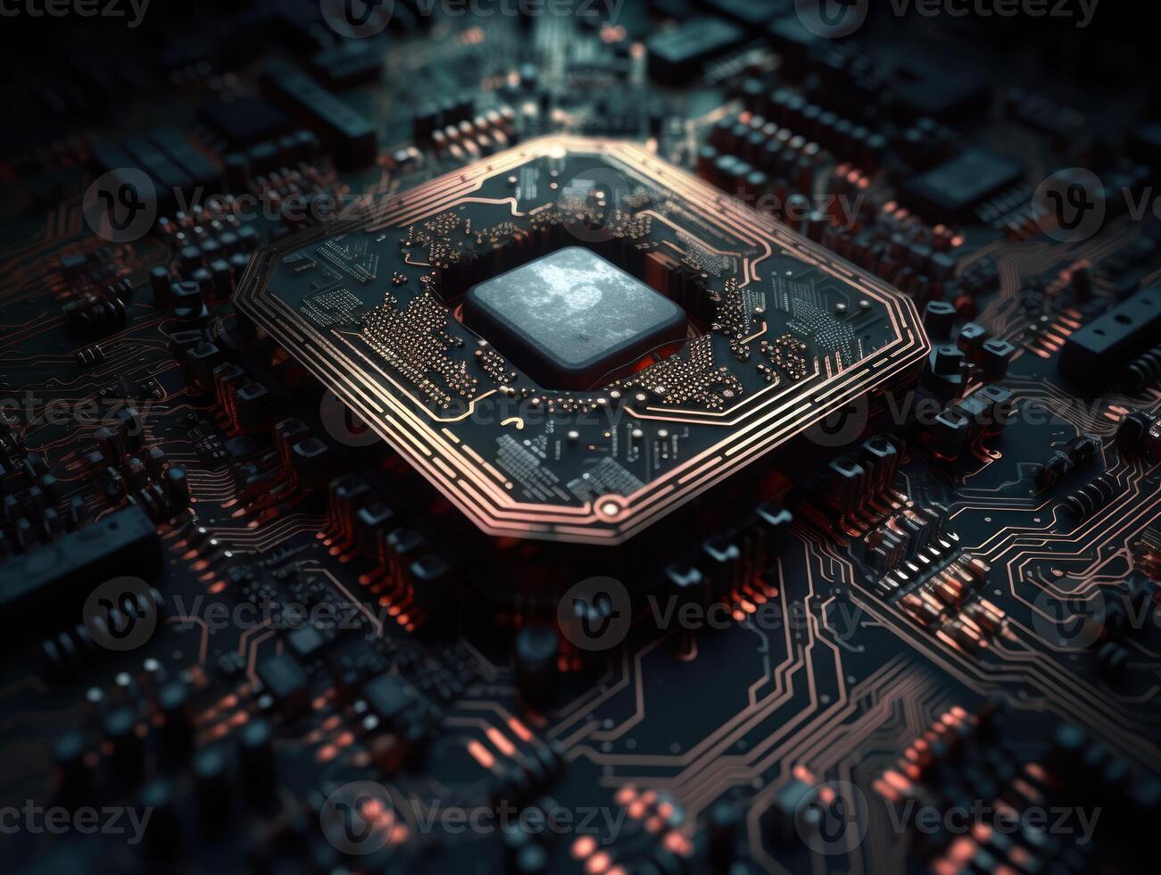 Technology circuit board pattern Motherboard industrial background Created with technology photo