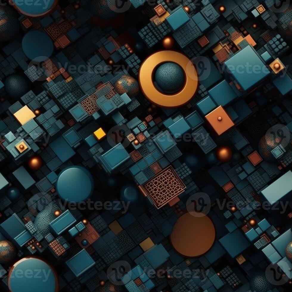 Colorful seamless geometric pattern created with technology photo