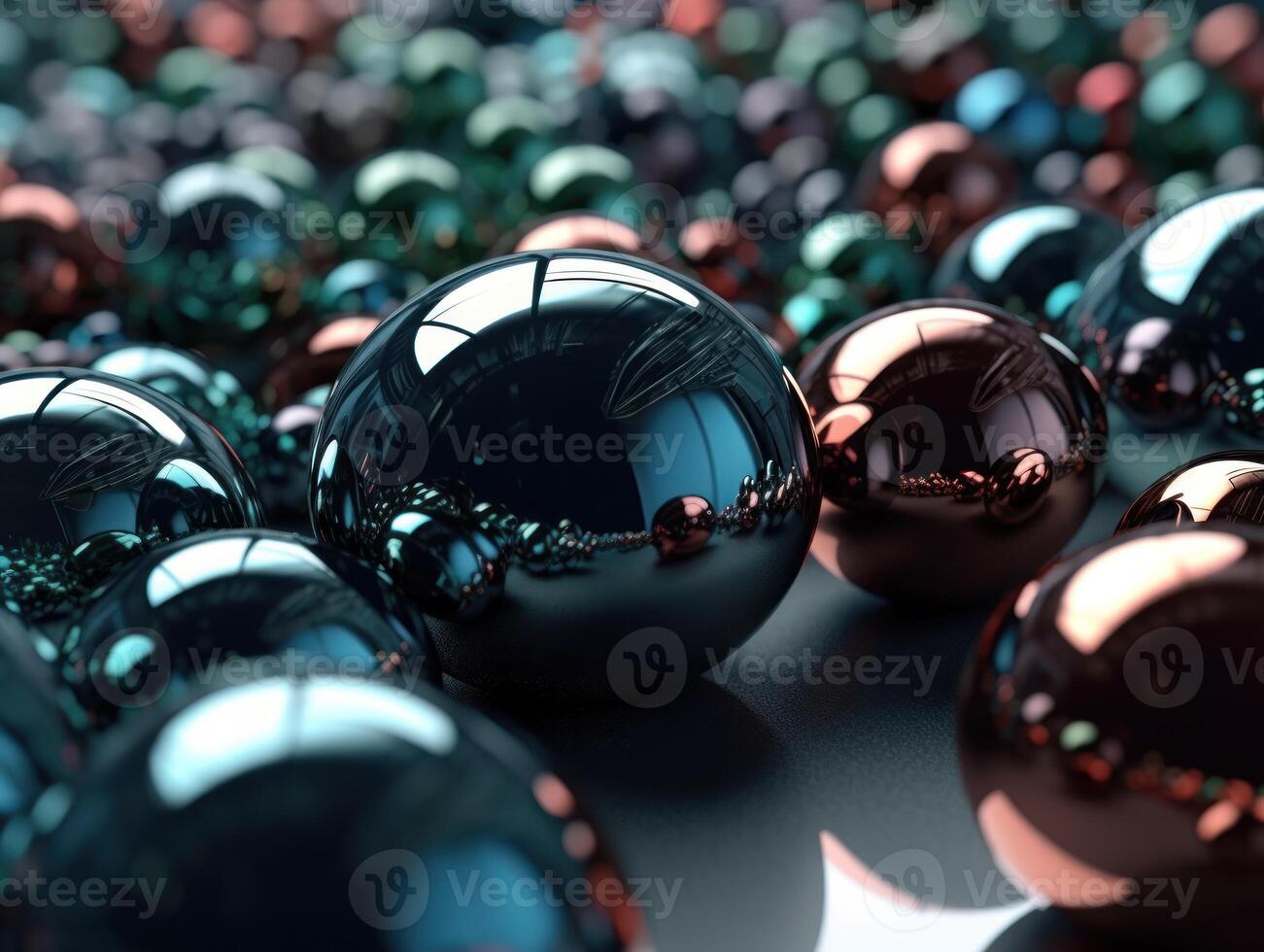Futuristic abstract spheres geometric background created with technology. photo