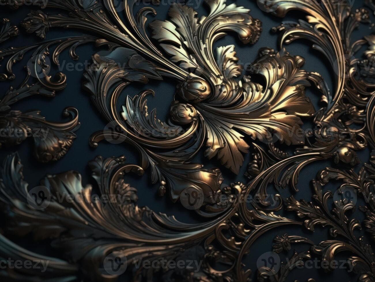 Royal vintage Victorian Gothic background Rococo venzel and whorl created with technology. photo