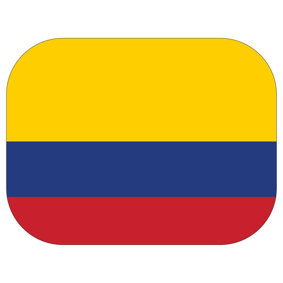 Flag of Colombia in heart shape vector