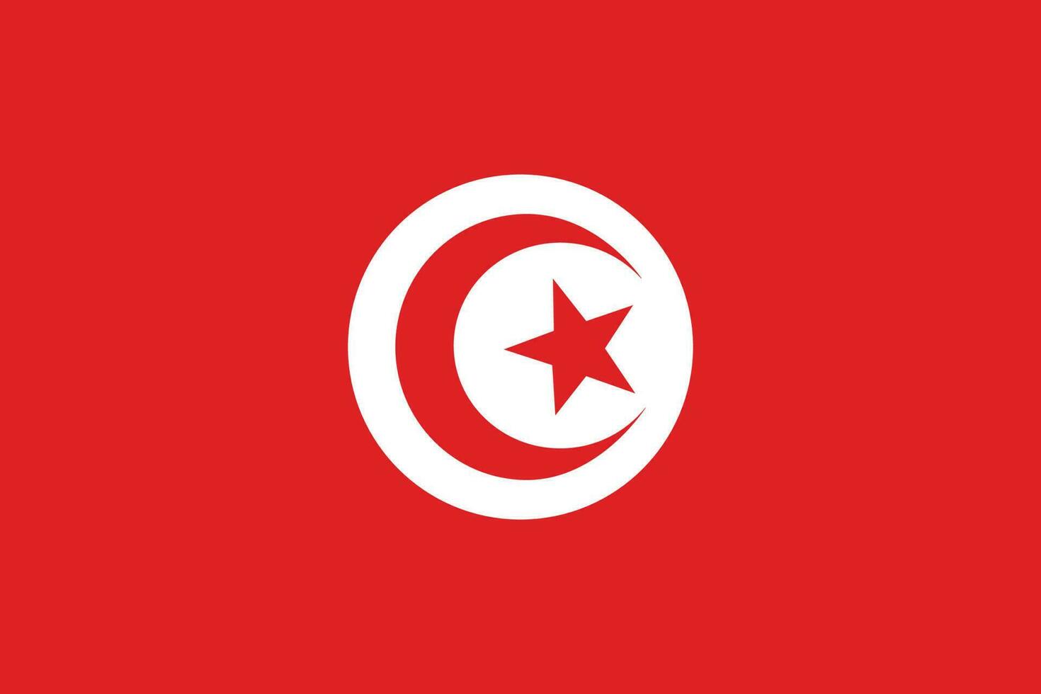 bandera de Túnez. Túnez bandera con el diseño forma vector