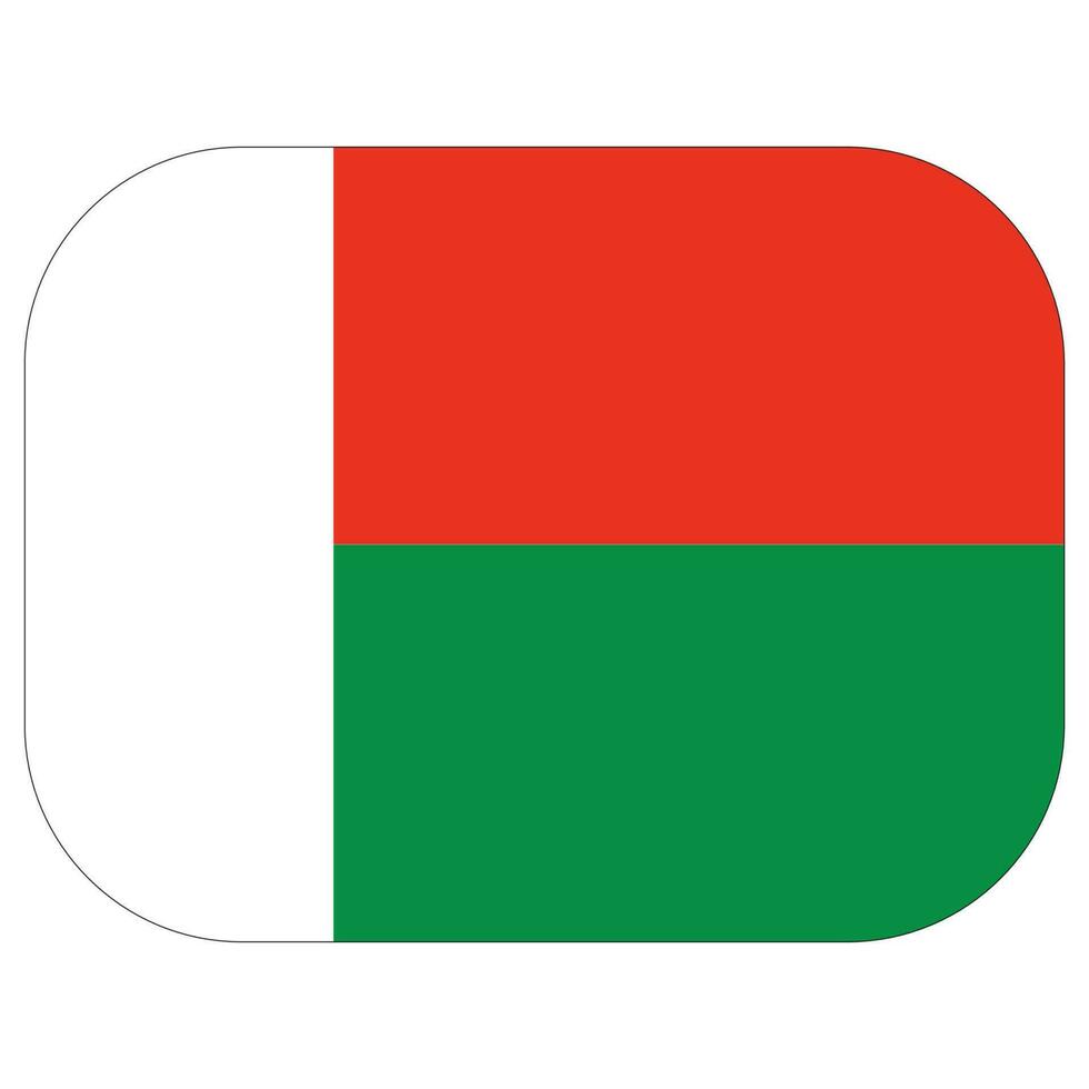 Madagascar bandera. bandera de Madagascar en diseño forma vector