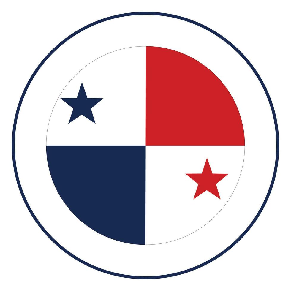 Panamanian flag. Flag of Panama in design shape vector