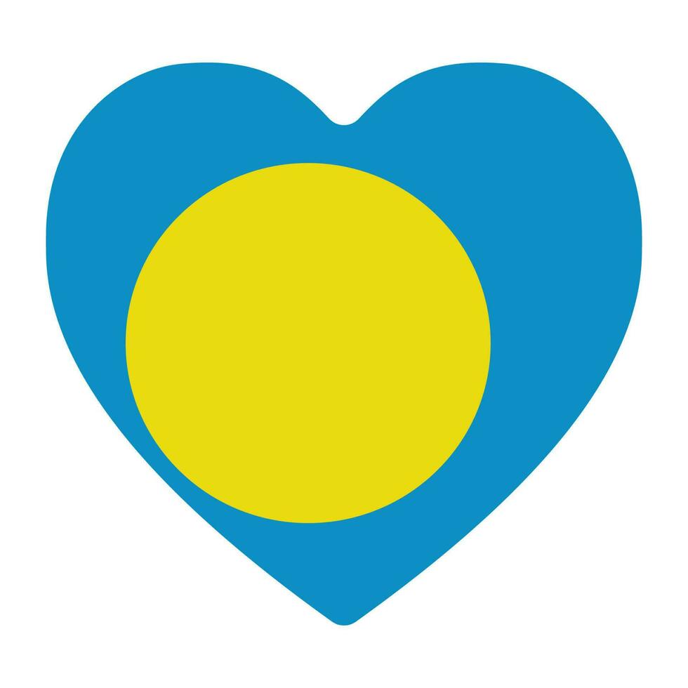 Palau flag in shape. Flag of Palau in shape. vector
