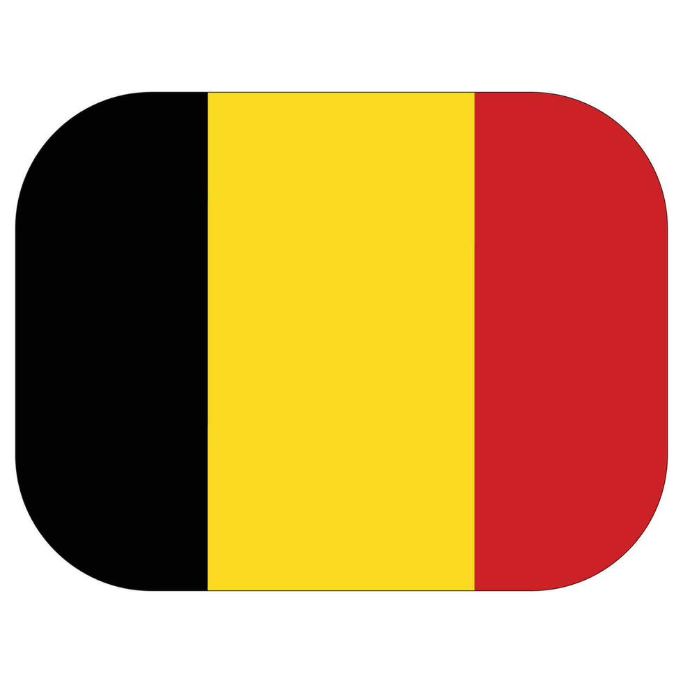 Flag of Belgium in design shape vector
