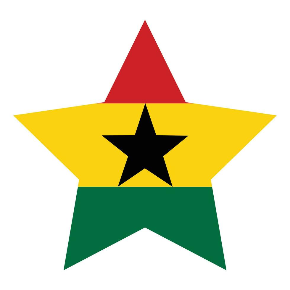 Ghana flag. Flag of Ghana in design shape vector