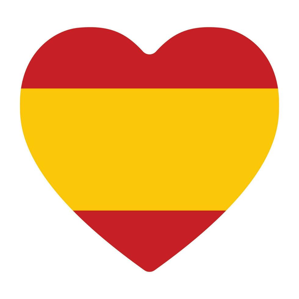 Flag of Spain in shape. Spanish flag in shape. vector