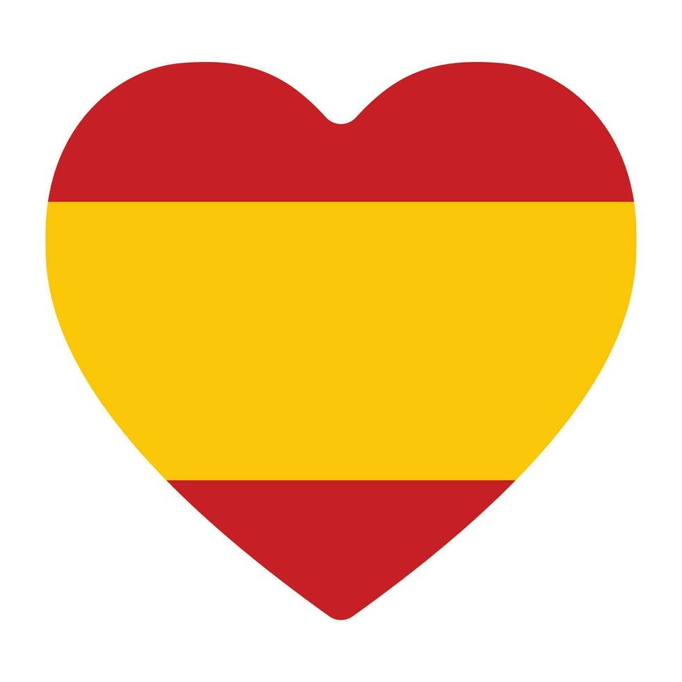 Flag of Spain in shape. Spanish flag in shape. vector