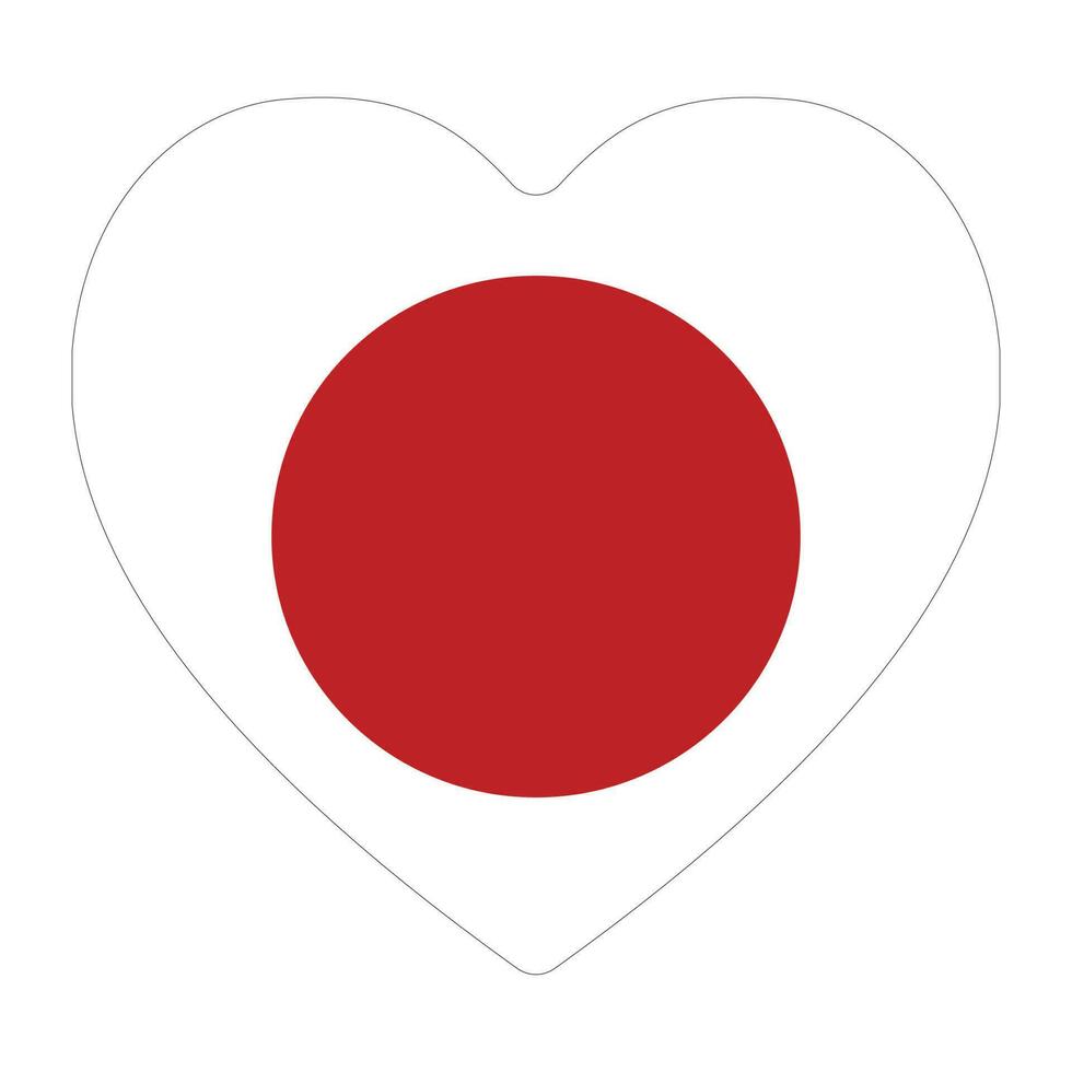 Japanese flag in shape. Flag of Japan in shape. vector