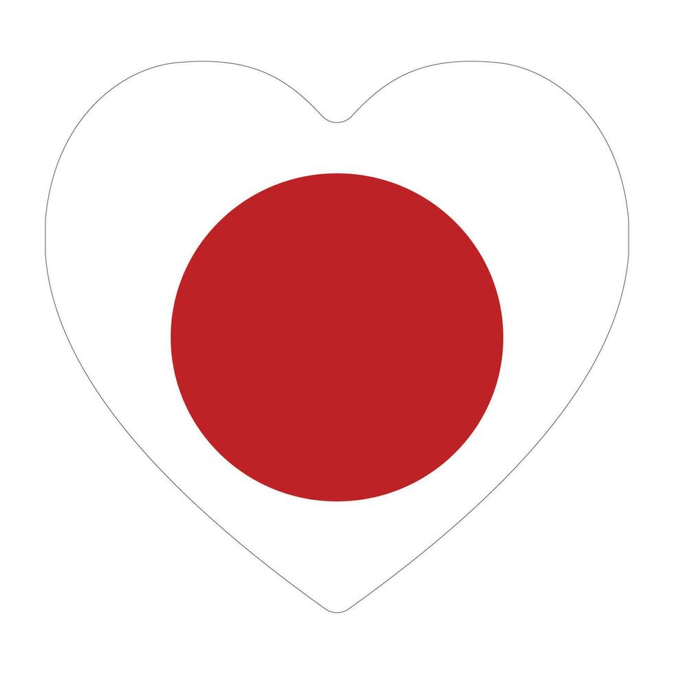 Japanese flag in shape. Flag of Japan in shape. vector