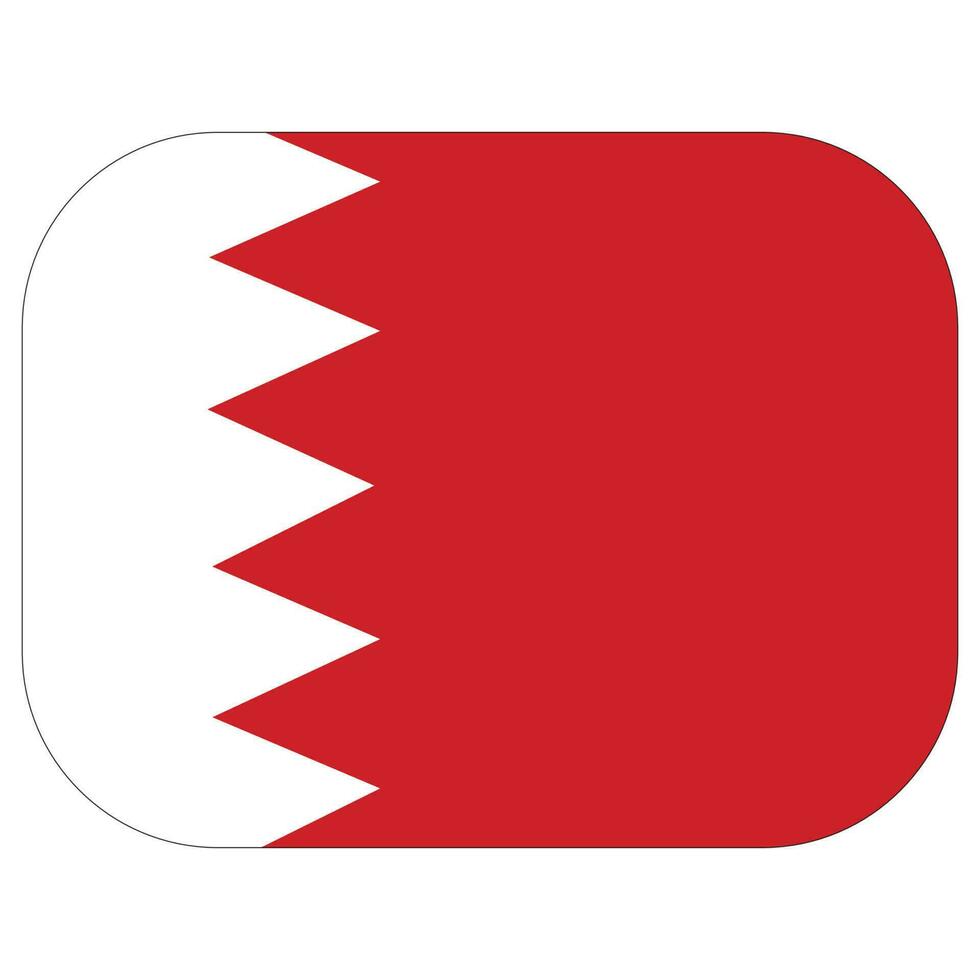 Flag of Bahrain in shape design vector