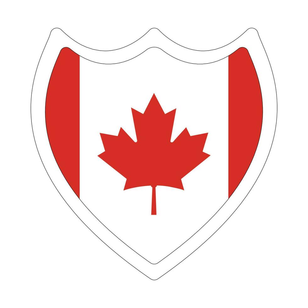 Canada Flag. Flag of Canada in shape vector