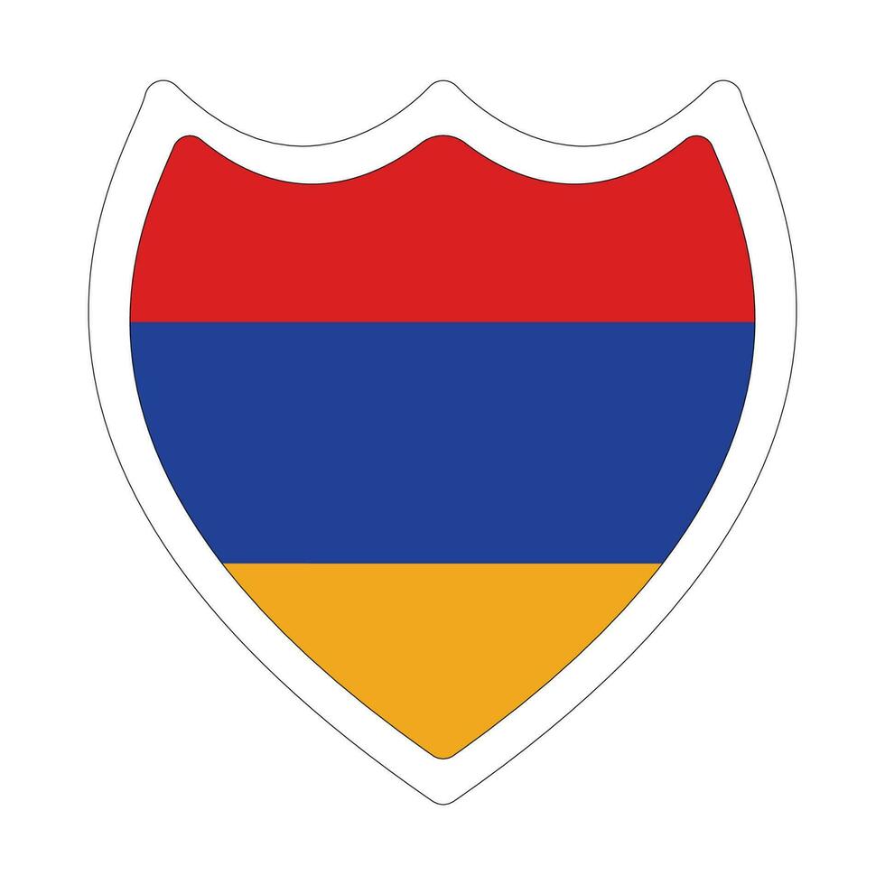 bandera de Armenia en forma diseño vector