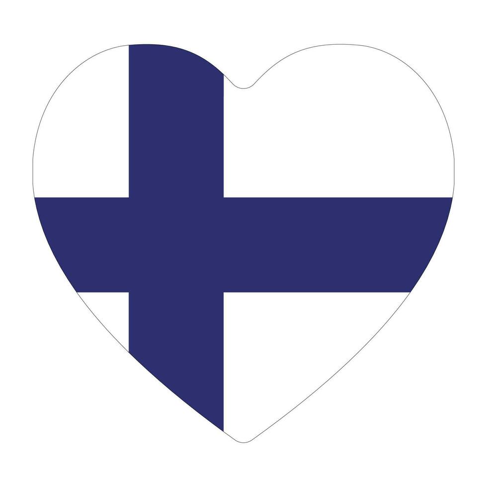 Finland flag in shape. Flag of Finland in shape. vector