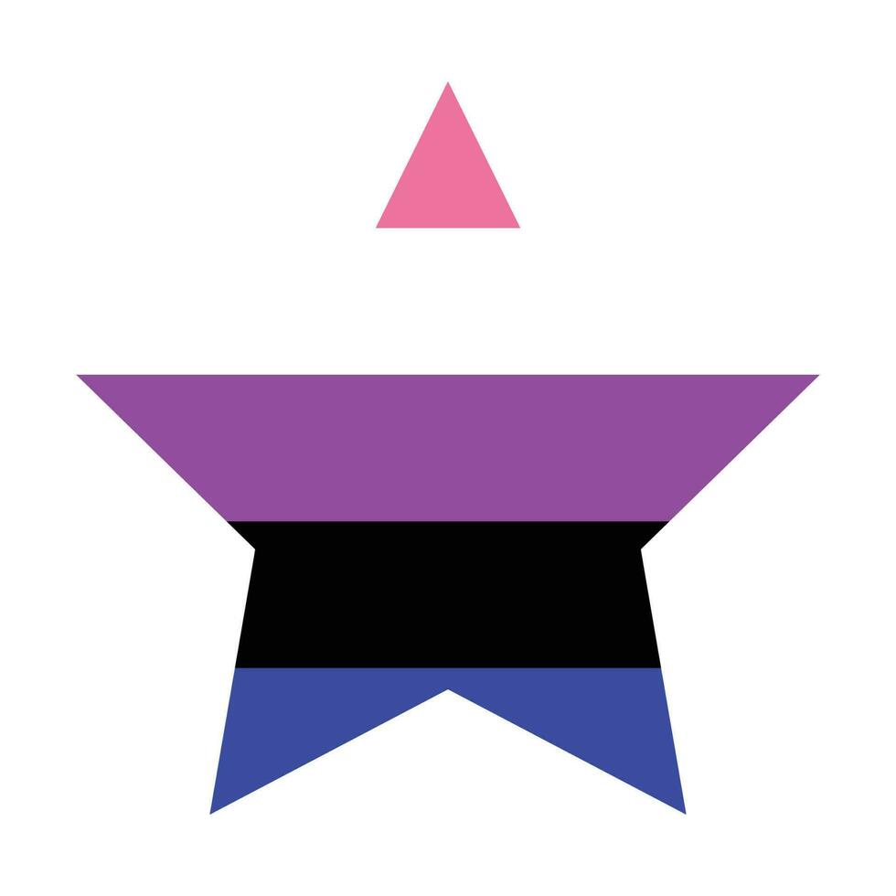 Genderfluid pride flag. LGBT pride flag vector