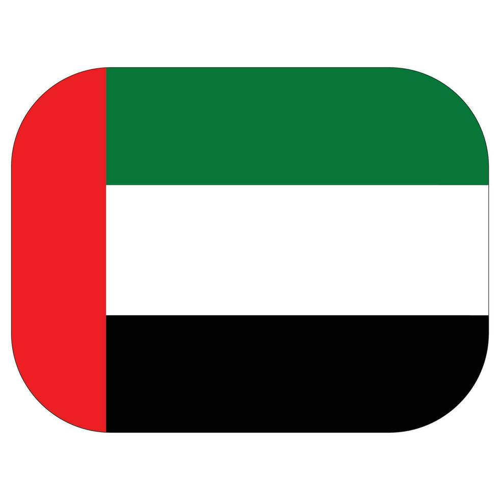 United Arab Emirates Flag in shape design vector