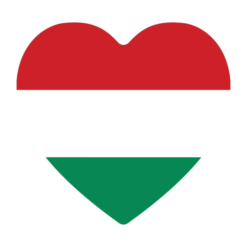 Hungary flag in shape. Flag of Hungary in shape vector