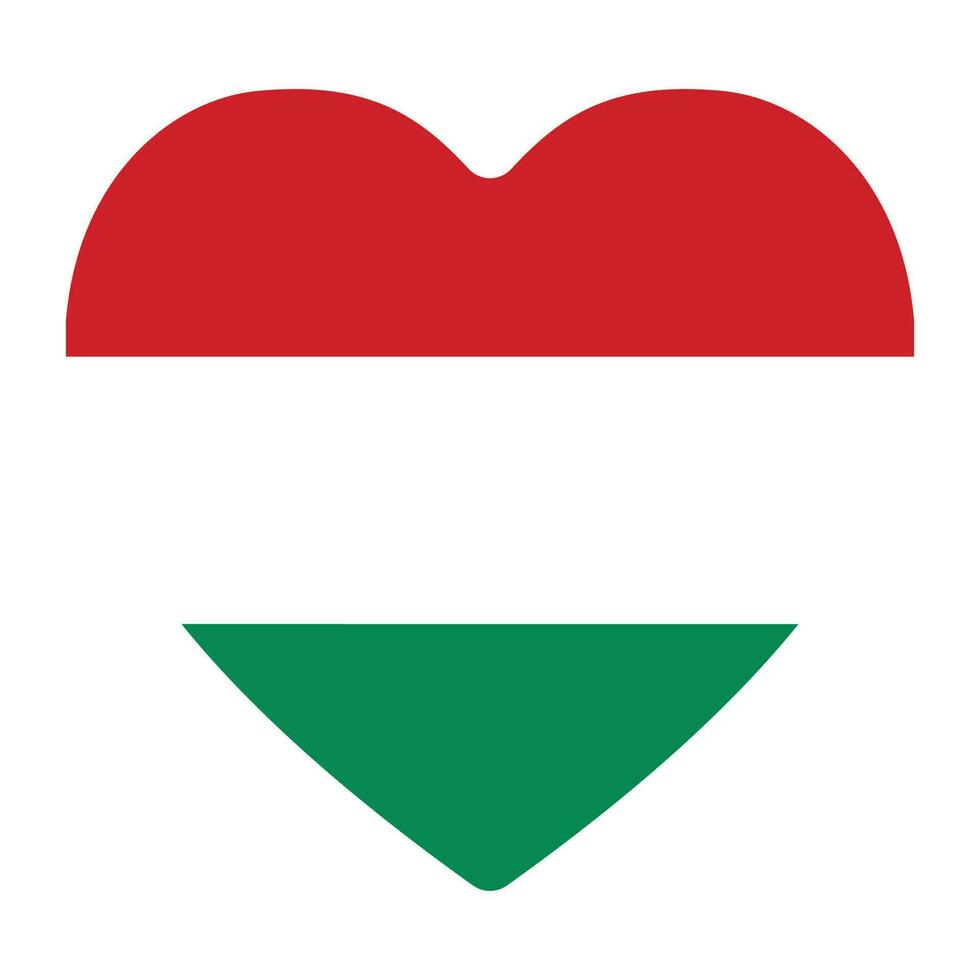 Hungary flag in shape. Flag of Hungary in shape vector