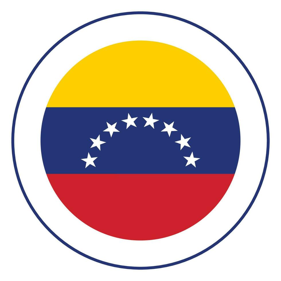 Flag of Venezuela. Venezuela flag in design shape. vector