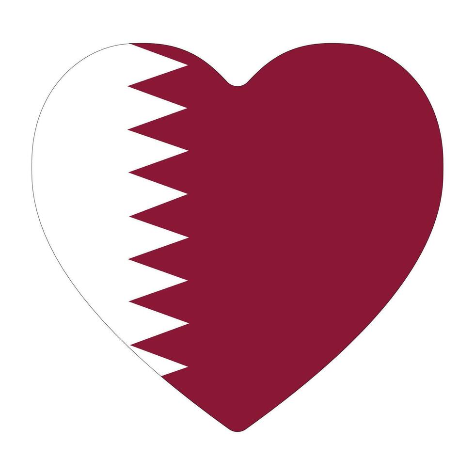 Qatar flag in shape. Flag of Qatar in shape. vector