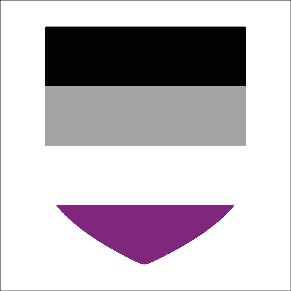 asexual orgullo bandera. internacional asexual orgullo bandera vector