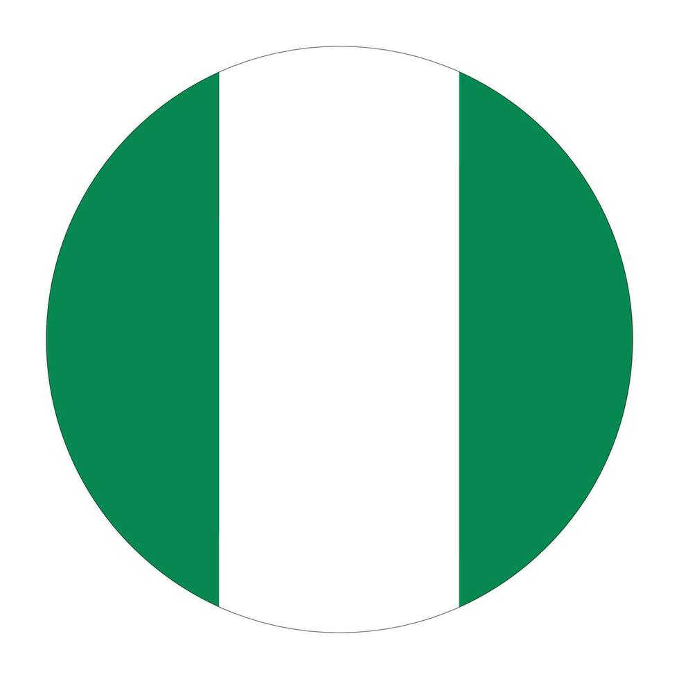 Nigerian flag. Flag of Nigeria in design shape vector