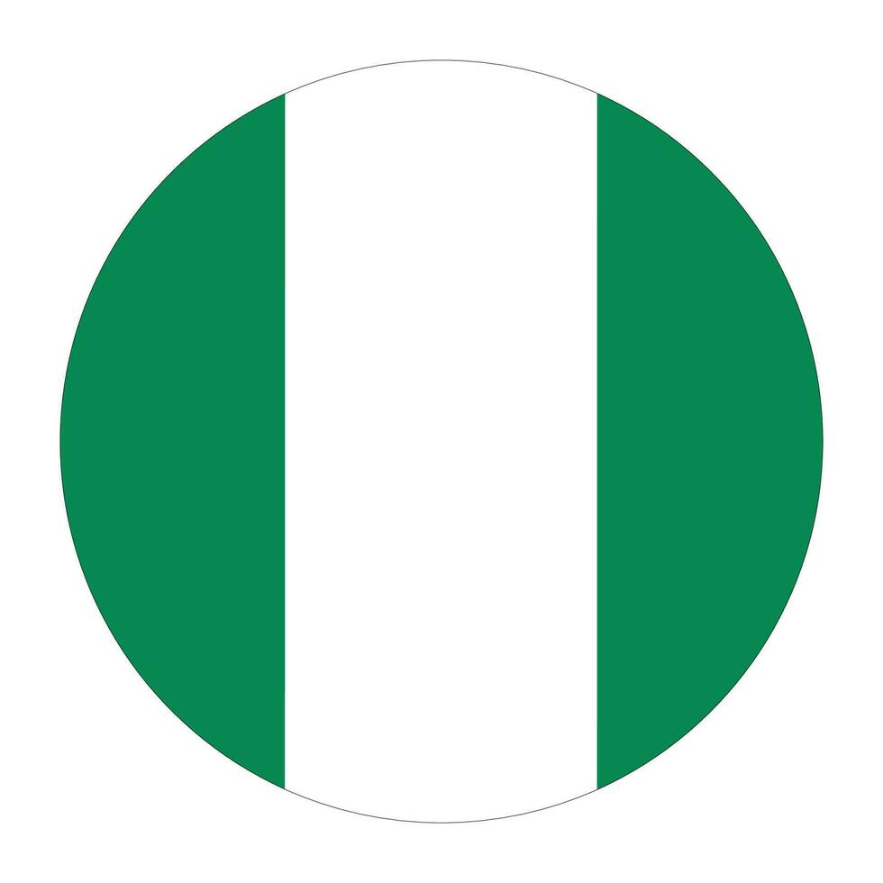 nigeriano bandera. bandera de Nigeria en diseño forma vector