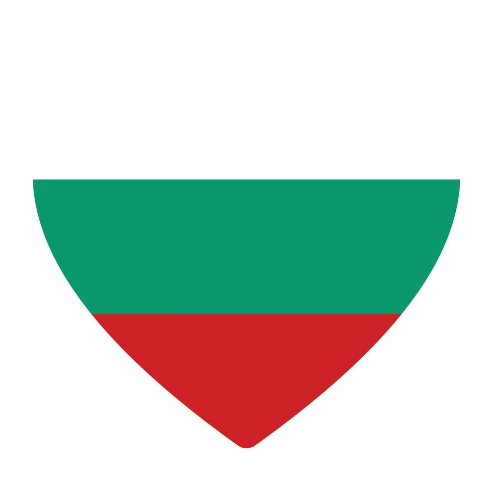 Flag of Bulgaria in triangle shape vector