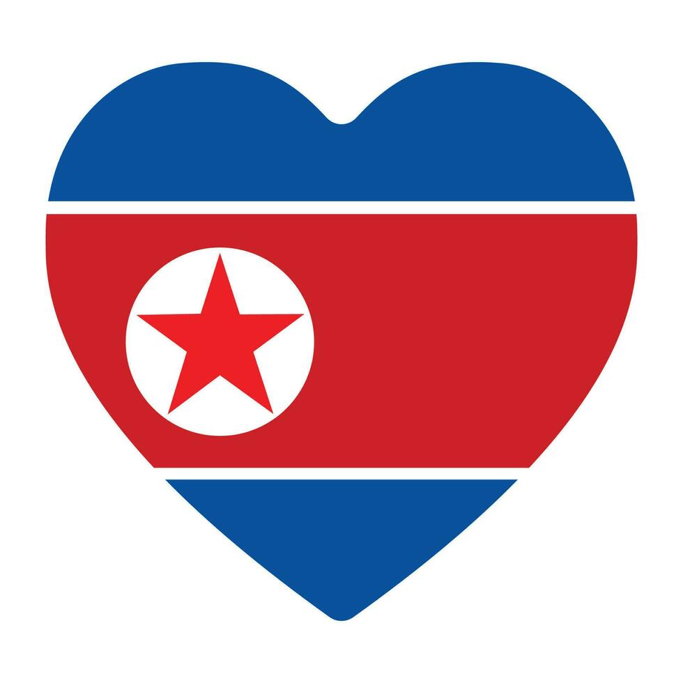 Flag of North Korea in shape. North Korea flag in shape. vector