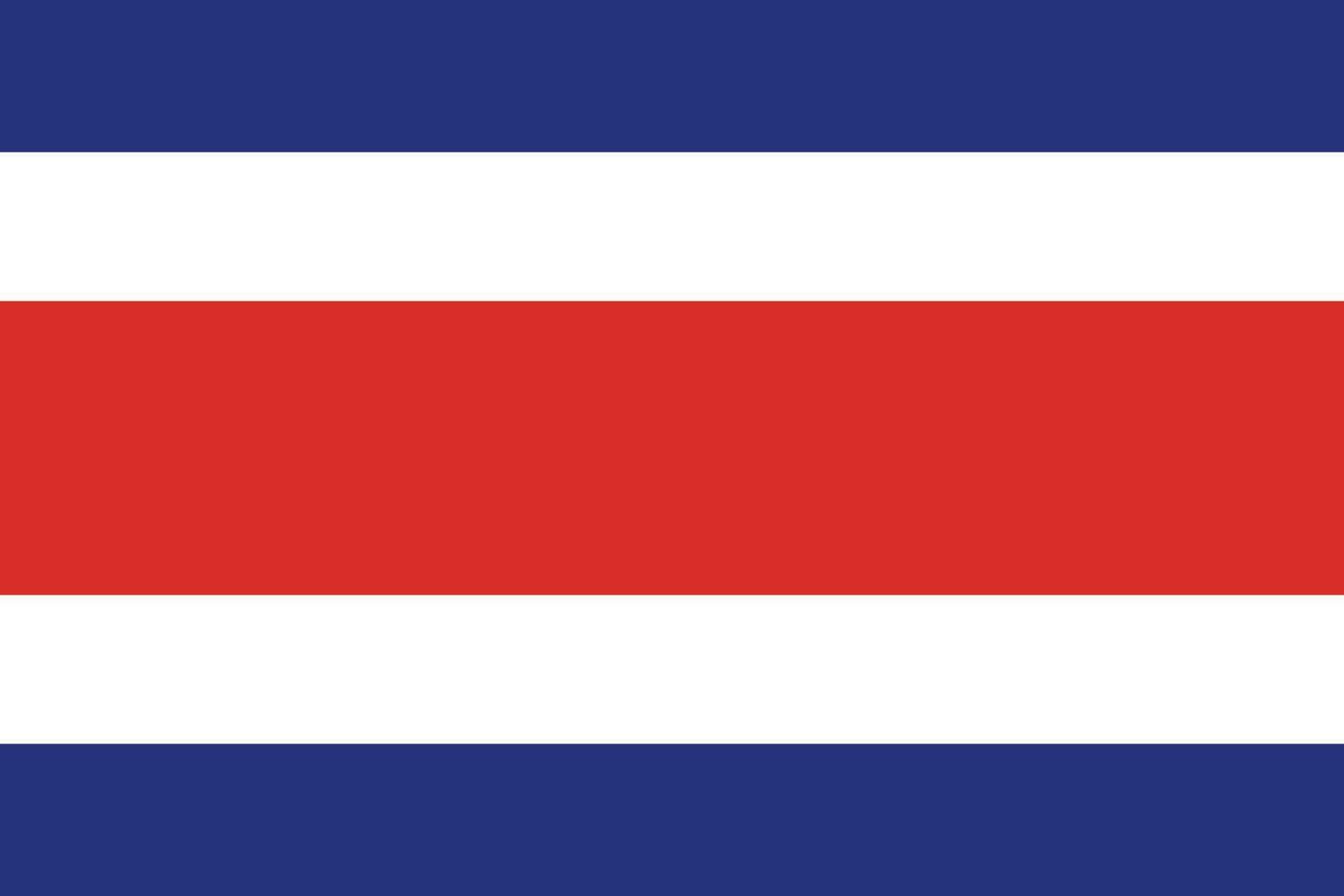 costa rica bandera. bandera de costa rica en diseño forma vector