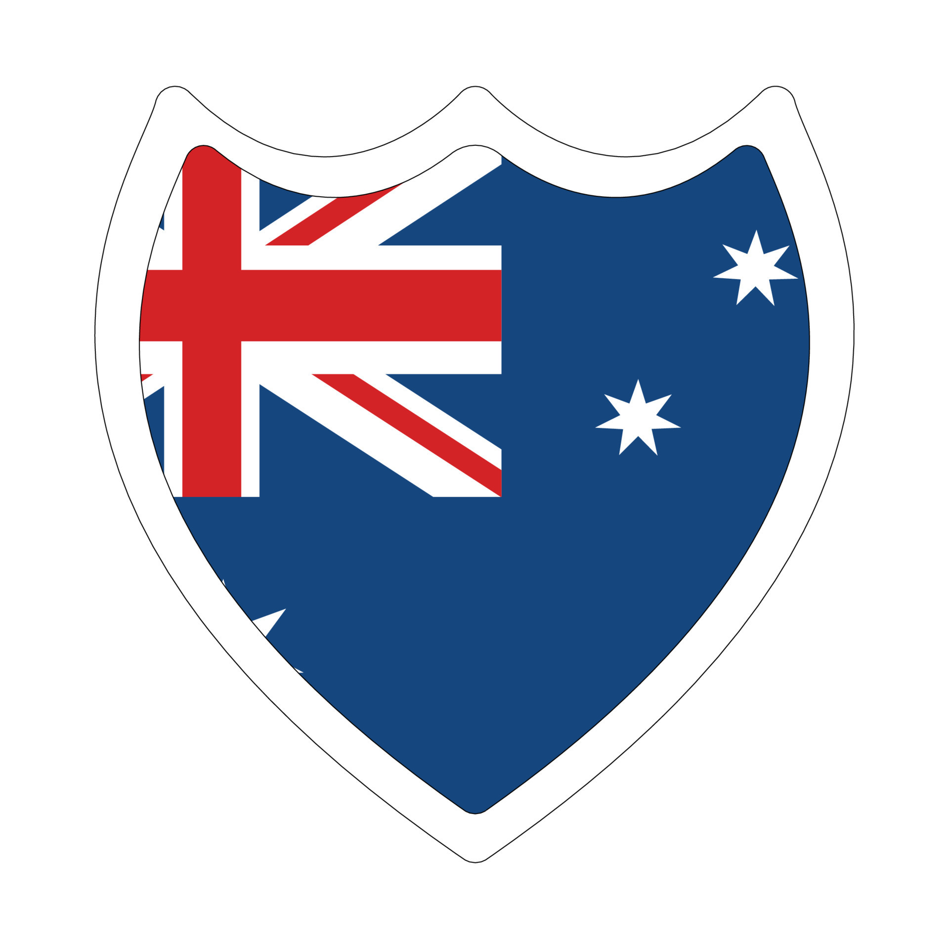Flag of Australia. The Australian flag in shape 24537285 Vector Art at