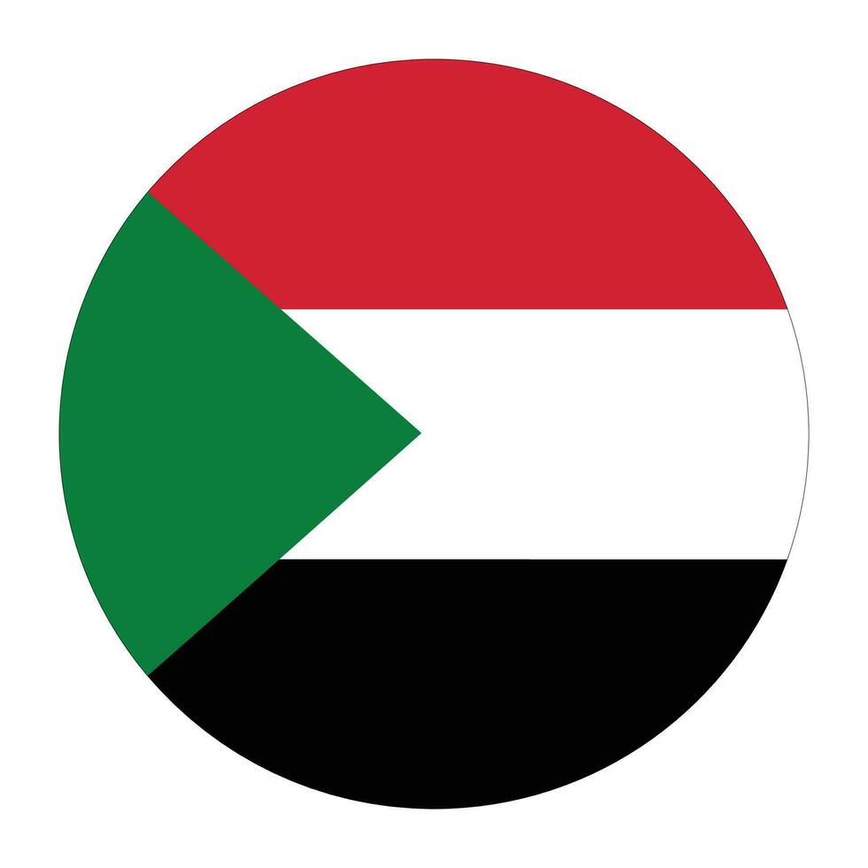 Sudan Flag. Flag of Sudan in design shape vector