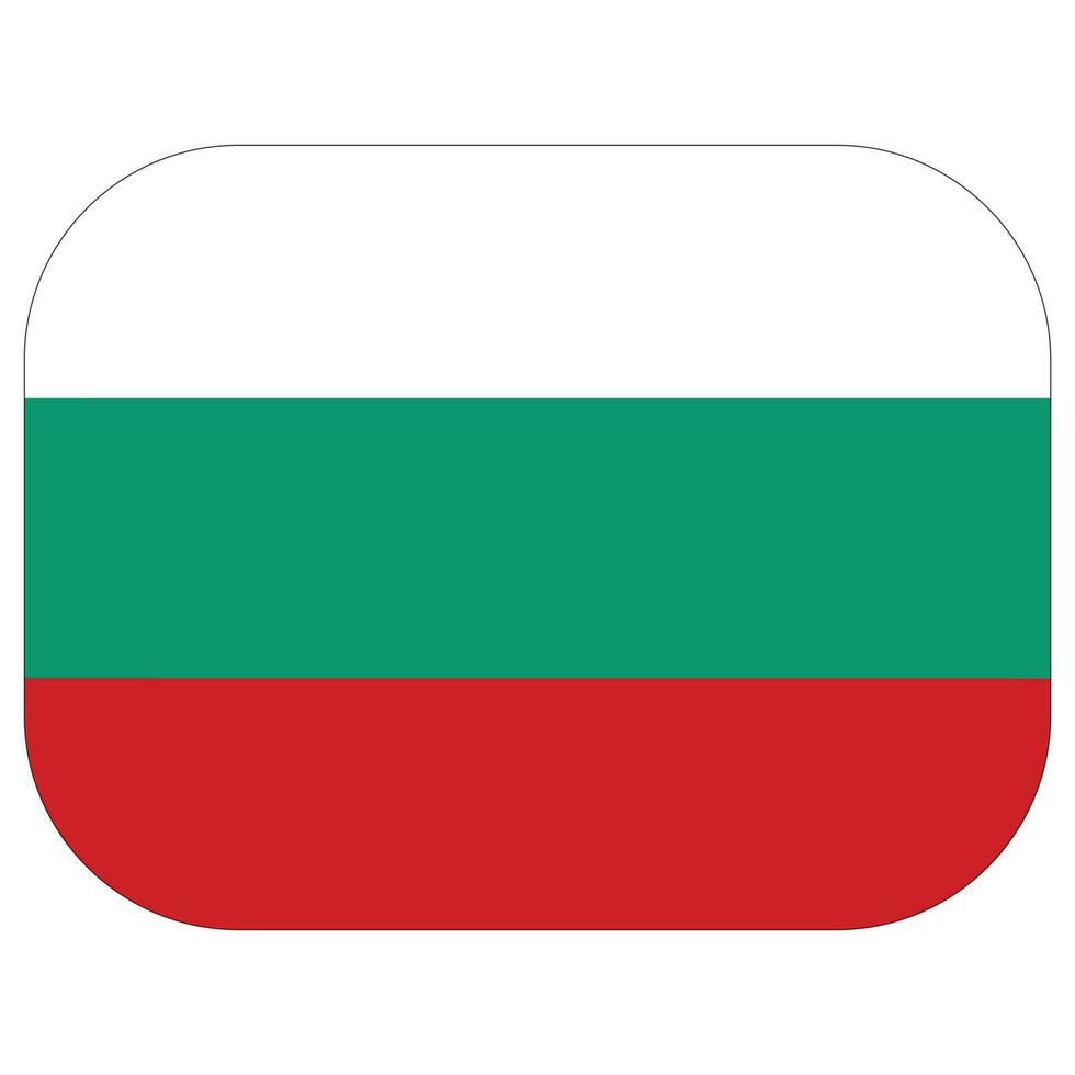 Flag of Bulgaria in triangle shape vector