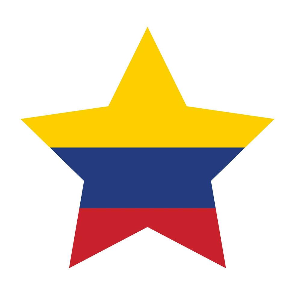 Flag of Colombia in design shape vector