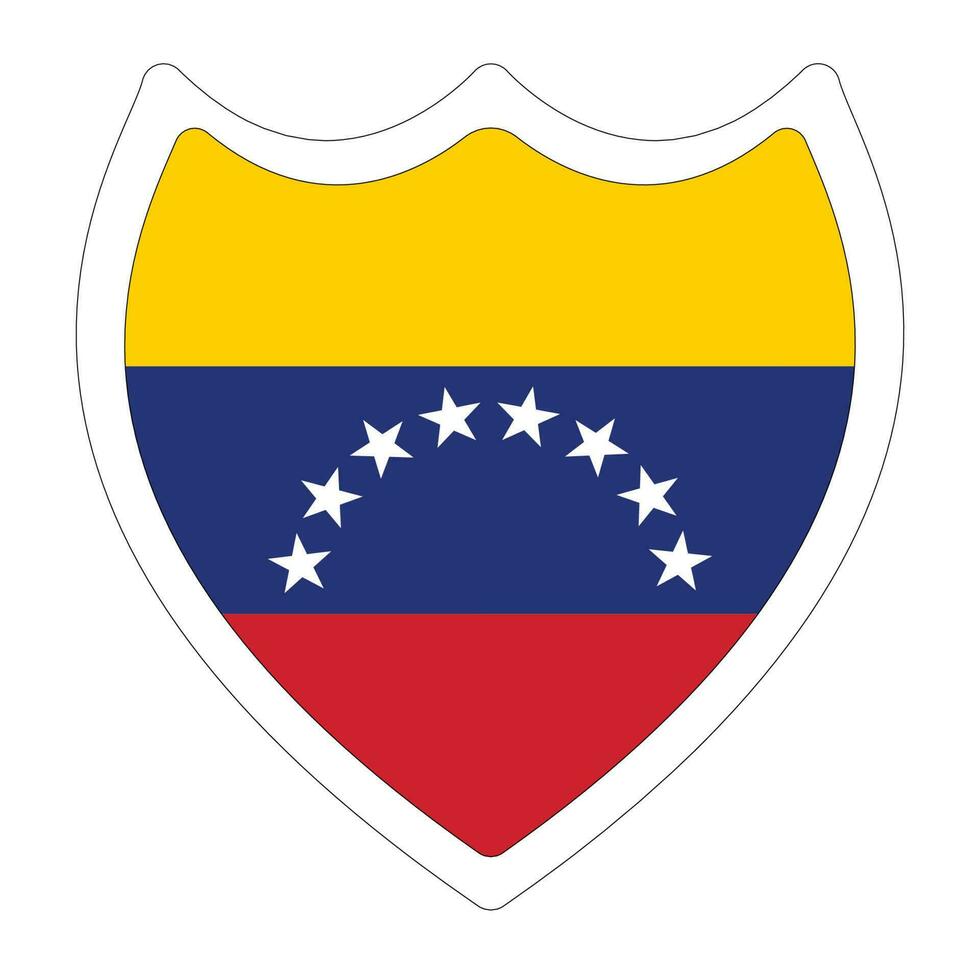 bandera de Venezuela. Venezuela bandera en diseño forma. vector