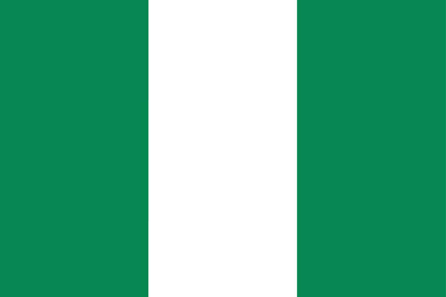 Nigerian flag. Flag of Nigeria in design shape vector