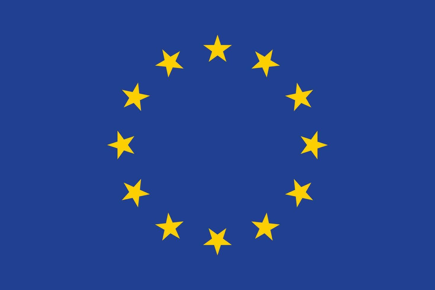 Flag of Europe. European Union. EU flag in design shape vector