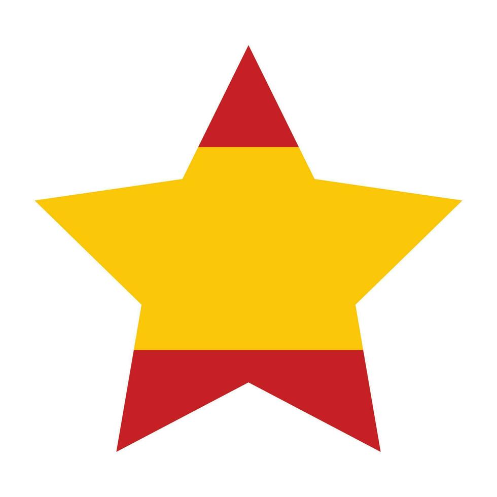 Flag of Spain in shape. Spanish flag in shape. vector