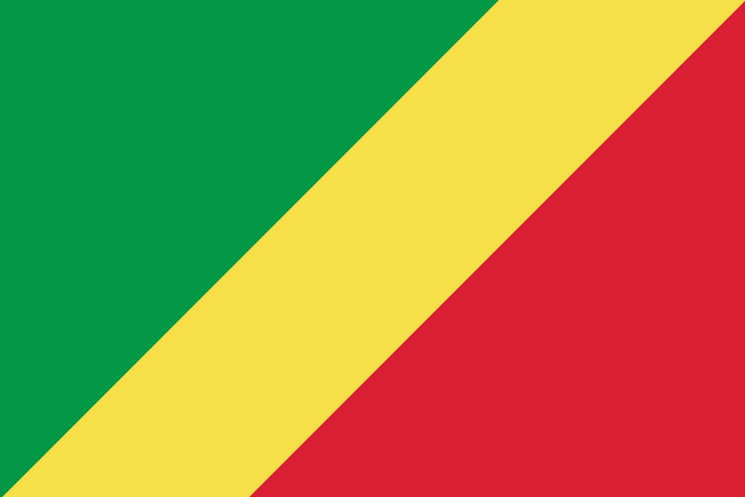 Congo flag. Flag of Congo in design shape vector