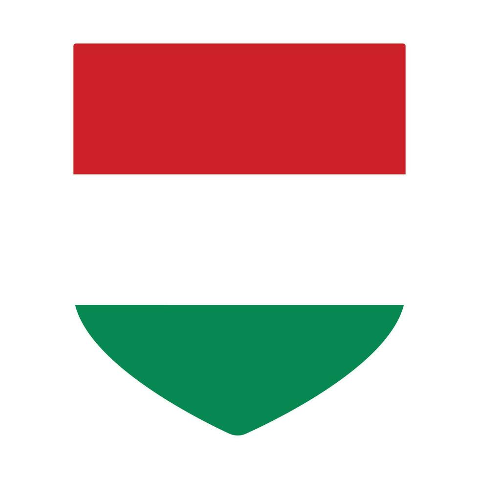 Hungary flag in shape. Flag of Hungary in shape vector