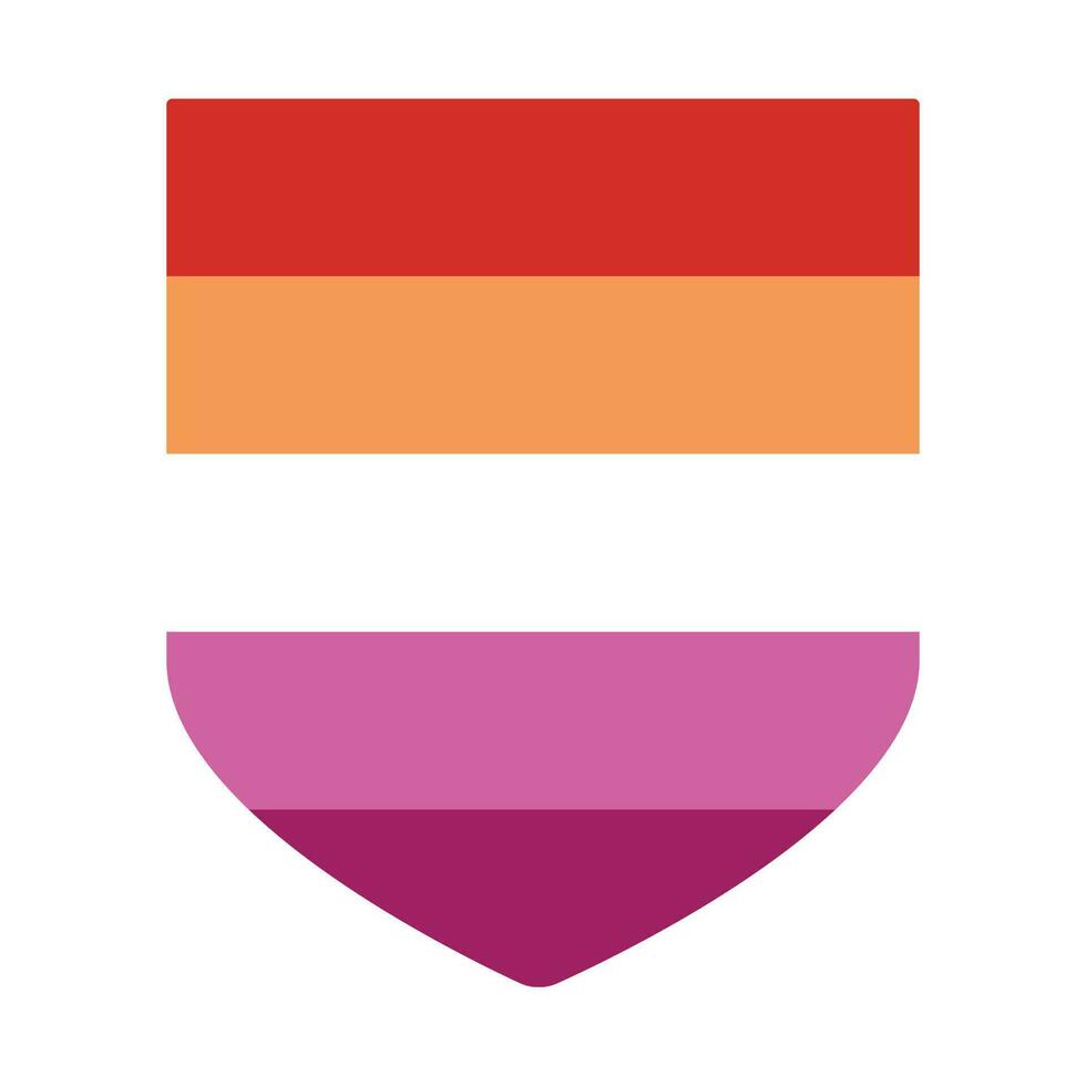 lesbiana orgullo bandera. lgbt símbolo vector