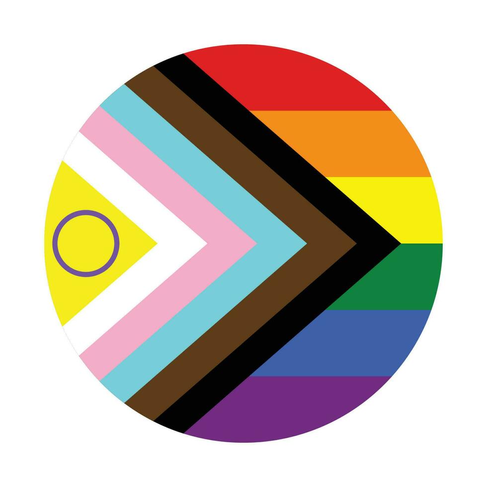Intersex Progress Pride Flag. New LGBTQ Pride Flag. Intersex Progress Pride Flag vector