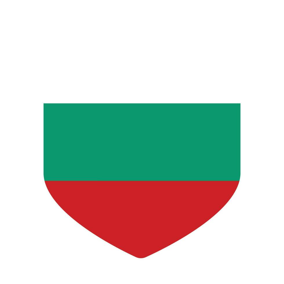 Flag of Bulgaria in triangle shape vector